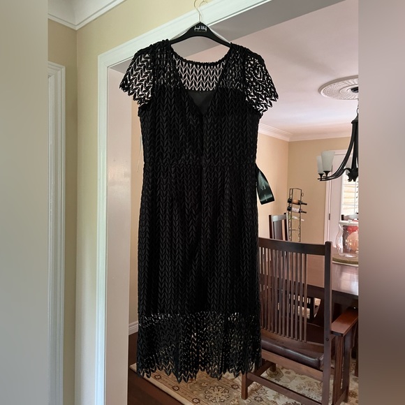 Fancy Black MIDI Dress - Picture 6 of 12